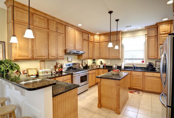 Maple Kitchen Cabinet Repair in Roanoke